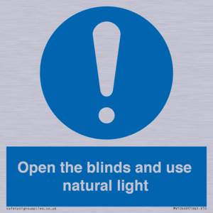 Open the blinds and use natural light